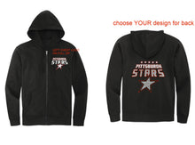 Pittsburgh Stars Hockey : Full Zip Hoodie (unisex sized Relaxed Fit) Runs Large!!