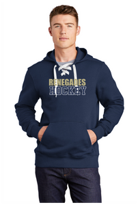 Renegades  Hockey  Hoodie with laces- 3 color Print design.