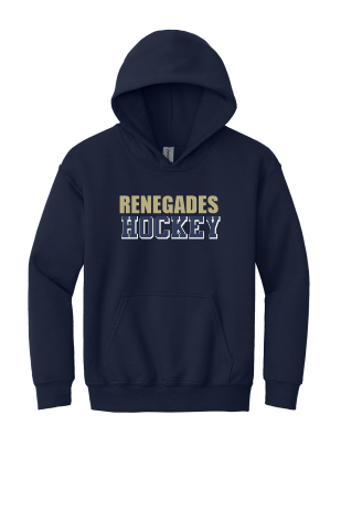 Renegade Hockey: Youth Unisex Sized Hoodie (NO BLING DESIGN)
