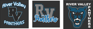 River Valley Panthers 2022:  Ladies Fit Hoodie! Glitter and Rhinestones!