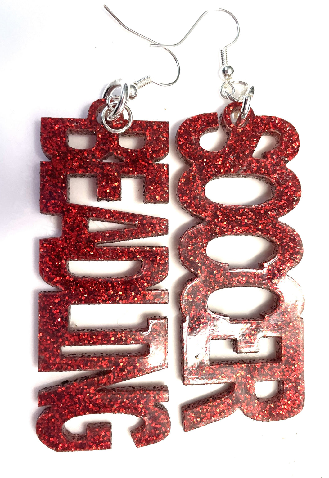 Laser Acrylic Team Earrings with your Team name. Beadling Soccer